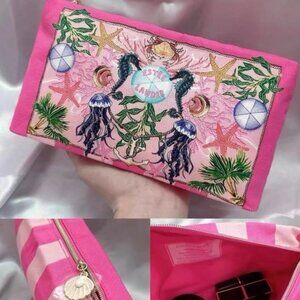 Estée Lauder | Pink Spring 2024 Sea Print Cosmetic Makeup Bag